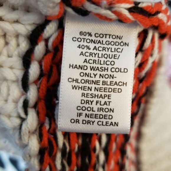 Loft Verigated Mock Neck Chunky Knit Sweater Sz M - Picture 8 of 9